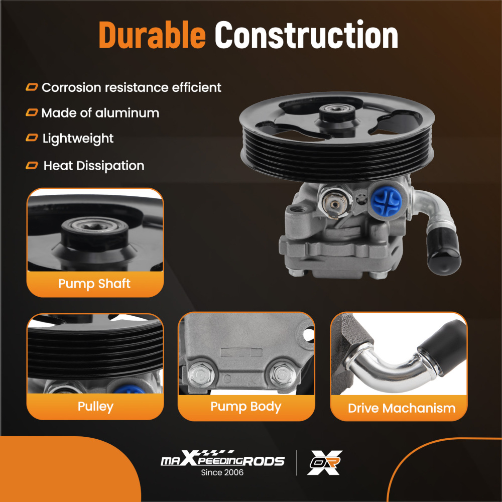 Power Steering Pump with Pulley compatible for Infiniti G35 compatible for Nissan 350Z 2003-2006 2007