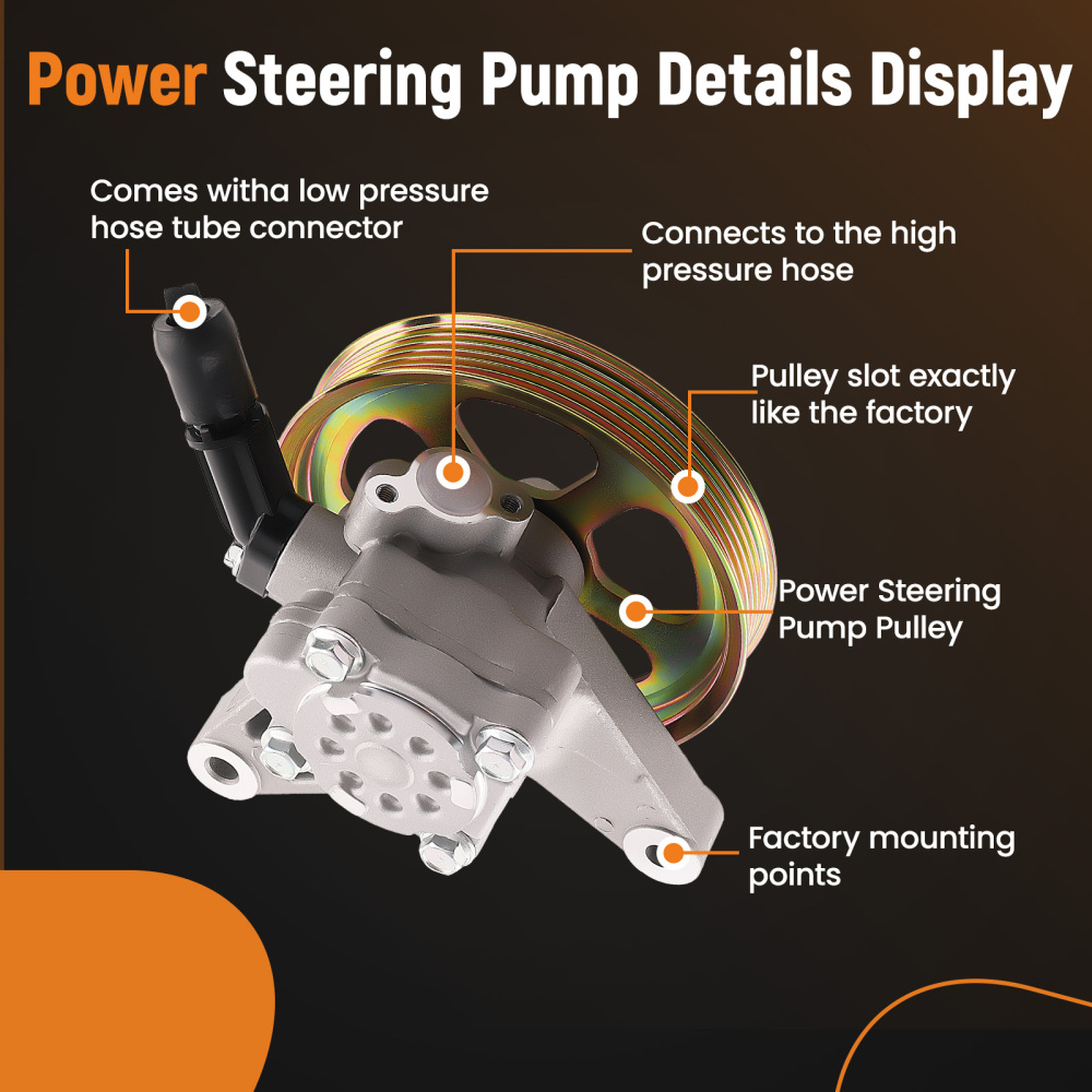 Power Steering PumpPulley compatible for Honda Odyssey Pilot compatible for Acura MDX 2003-2013 21-5442