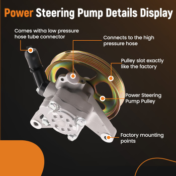 Power Steering PumpPulley compatible for Honda Odyssey Pilot compatible for Acura MDX 2003-2013 21-5442