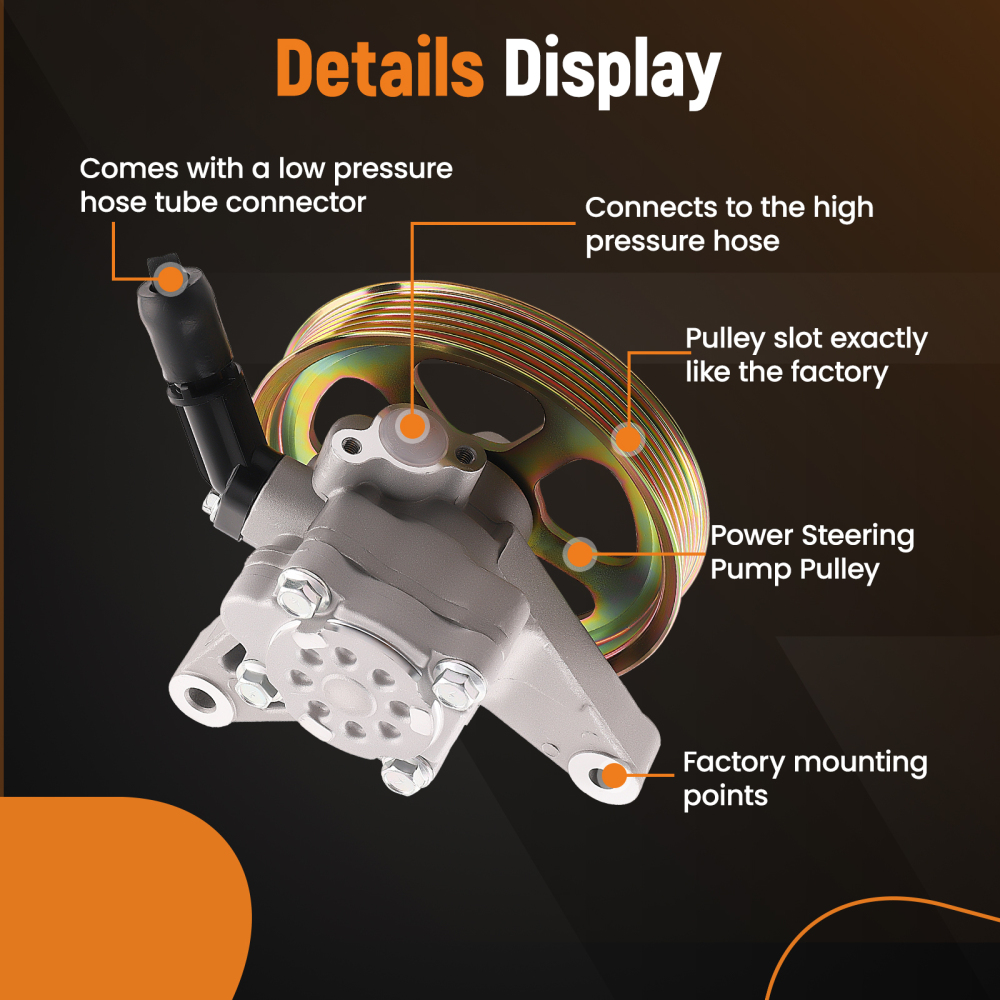 Power Steering PumpPulley compatible for Honda Odyssey Pilot compatible for Acura MDX 2003-2013 21-5442