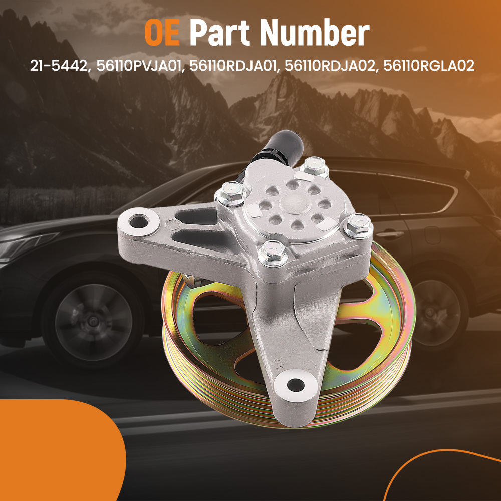 Power Steering PumpPulley compatible for Honda Odyssey Pilot compatible for Acura MDX 2003-2013 21-5442