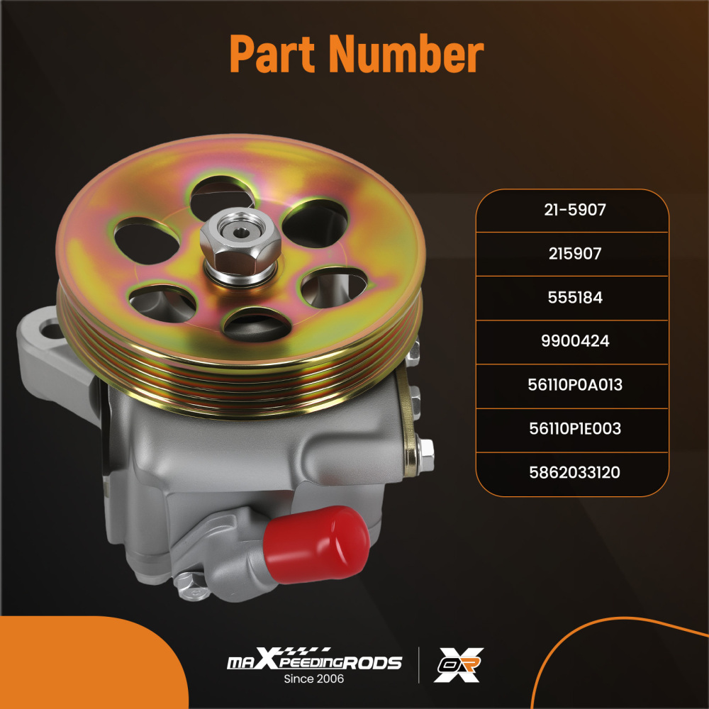 Power Steering Pump w/ Pulley compatible for Isuzu Oasis L4 2.2L compatible for Mini Passenger Van 1996-97