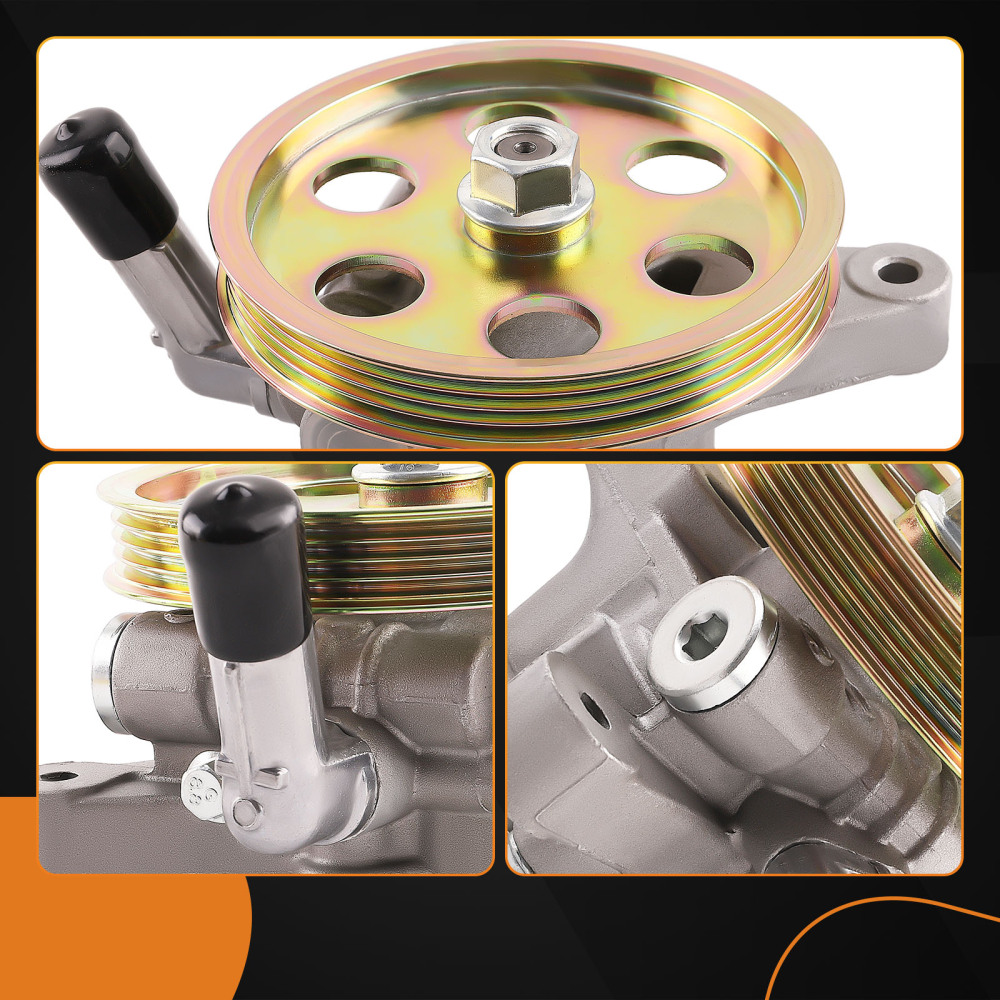 Power Steering Pump + Pulley compatible for Honda Accord 3L V6 Odyssey 3.5L 99-04