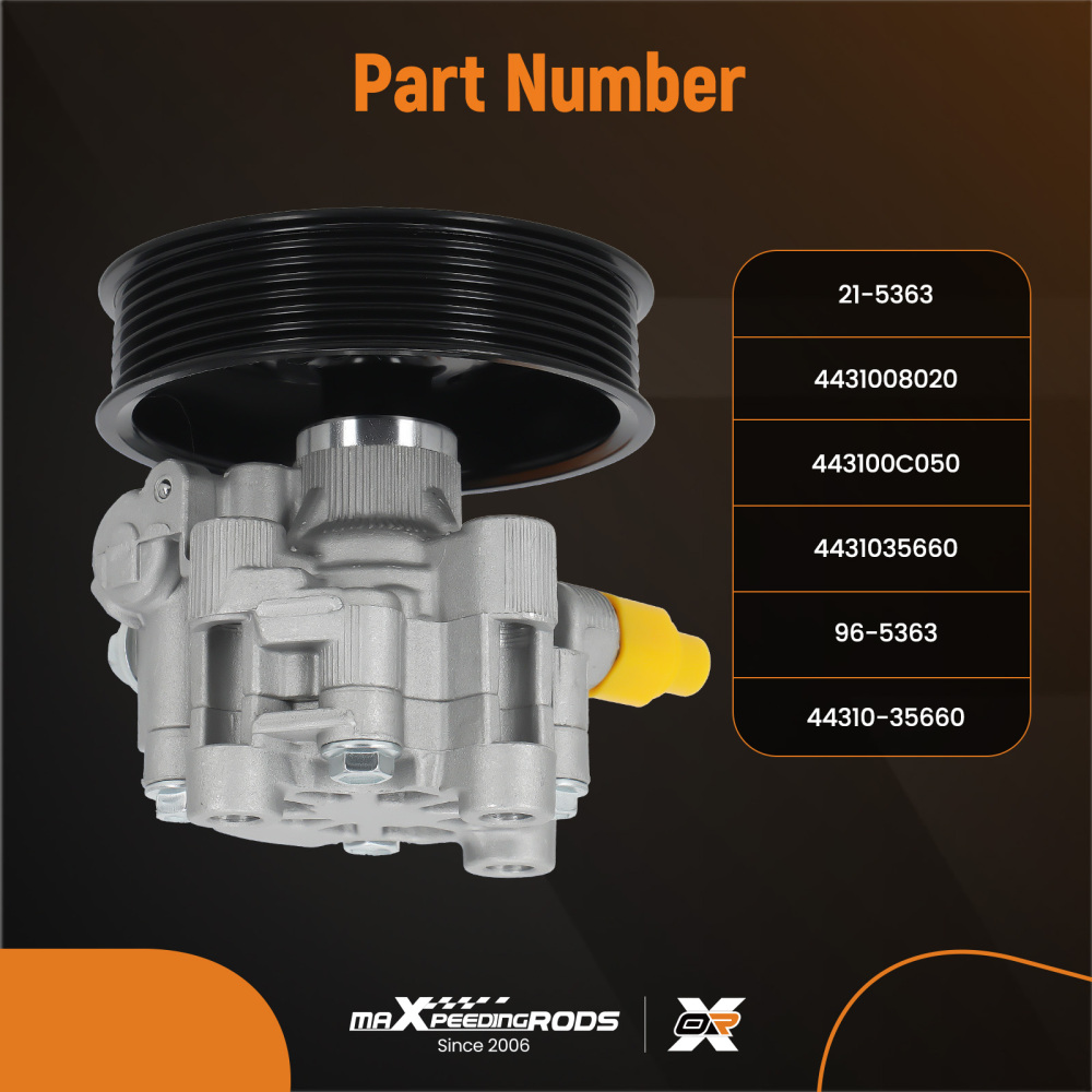 Power Steering Pump compatible for Toyota Sienna 2007 2008 - 2010 21-5363 4431008020
