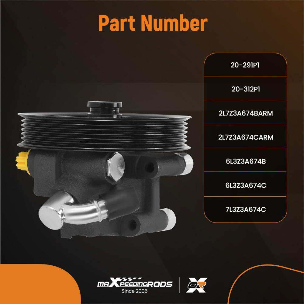 Power Steering Pump compatible for Ford Expedition 03-06 F-150 2004 V8 4.6L 5.4L 2005-2008