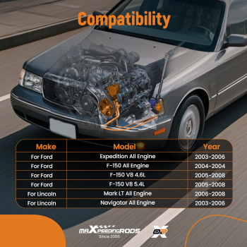 Power Steering Pump compatible for Ford Expedition 03-06 F-150 2004 V8 4.6L 5.4L 2005-2008