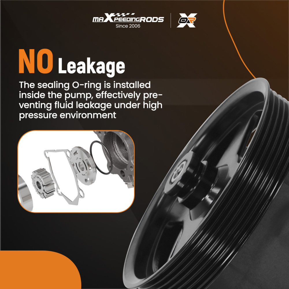 Power Steering Pump compatible for Ford Expedition 03-06 F-150 2004 V8 4.6L 5.4L 2005-2008