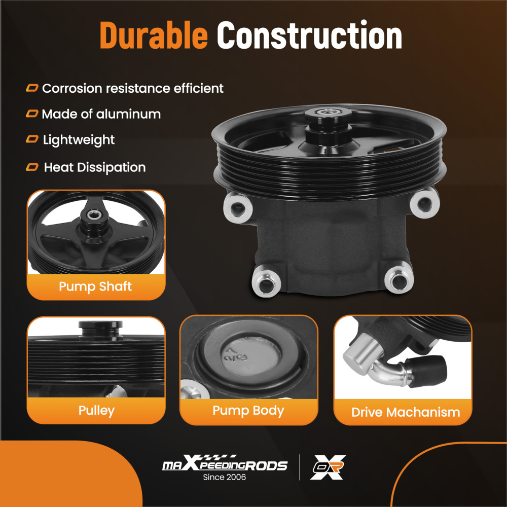 Power Steering Pump compatible for Ford Expedition 03-06 F-150 2004 V8 4.6L 5.4L 2005-2008
