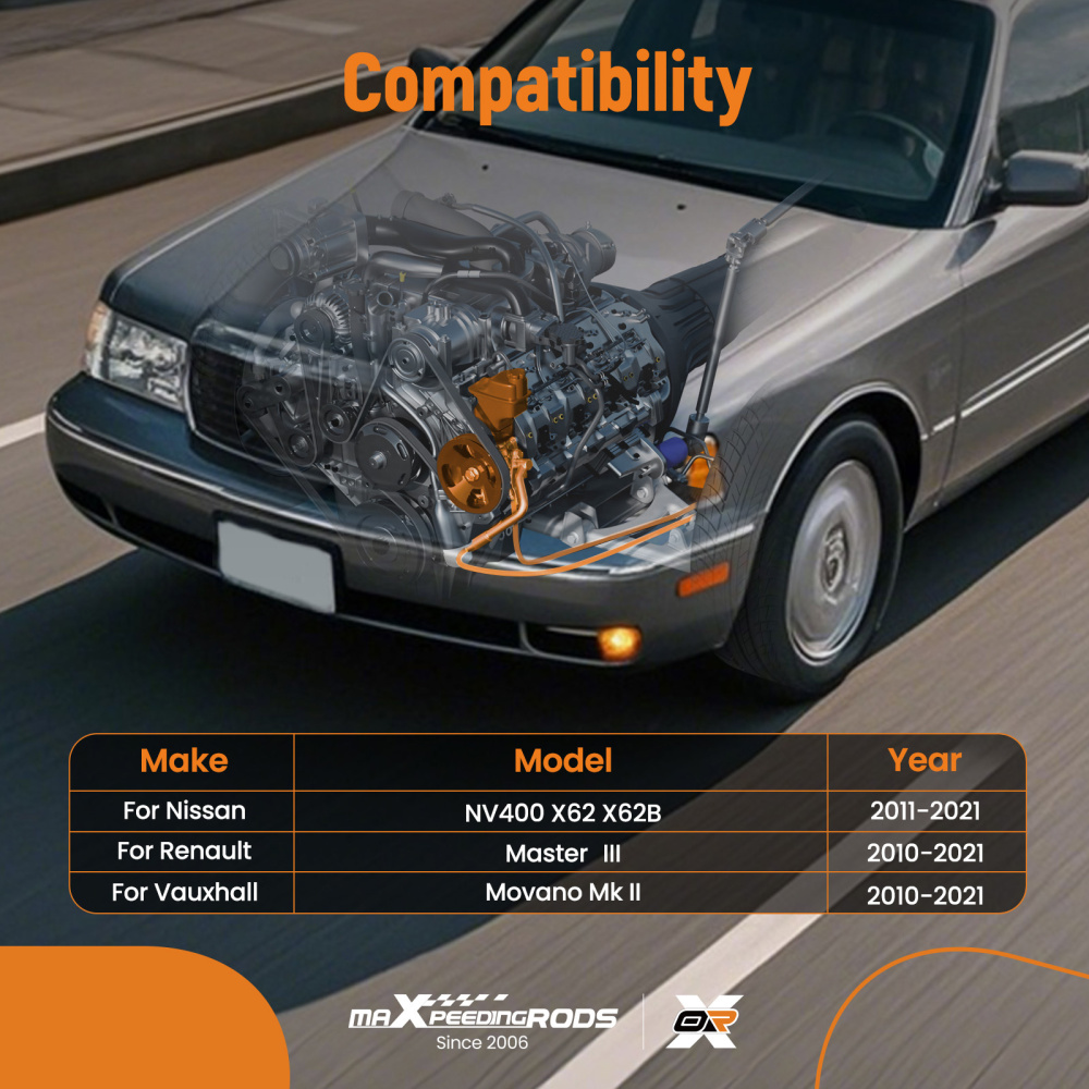 Steering System Pump compatible for Renault Master III EV, HV, UV 2.3 dCi Diesel 2010-2021