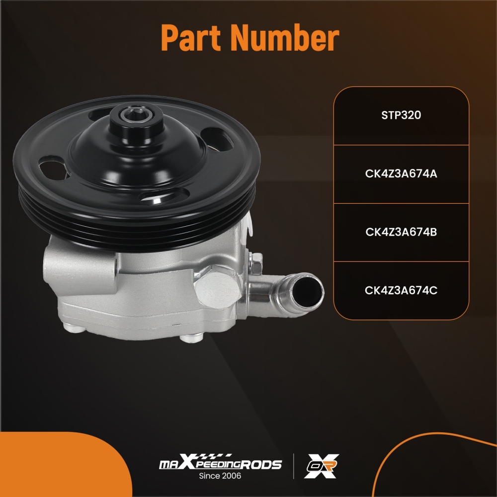 Power Steering Pump with Pulley compatible for Ford Transit 3.5L/3.7L 2015-2024 STP320