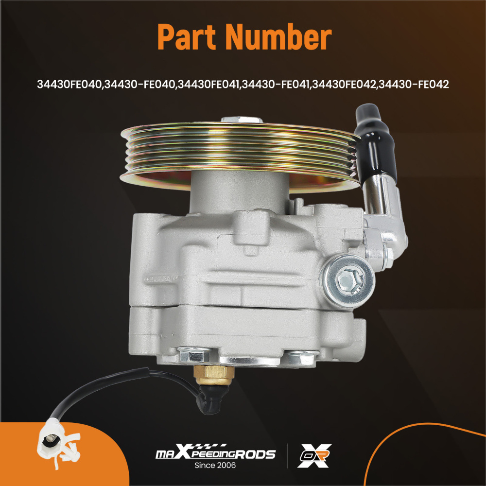 Power Steering PumpPulley + Sensor compatible for Subaru Wrx STI 2004-2007 2.5L 4cyl