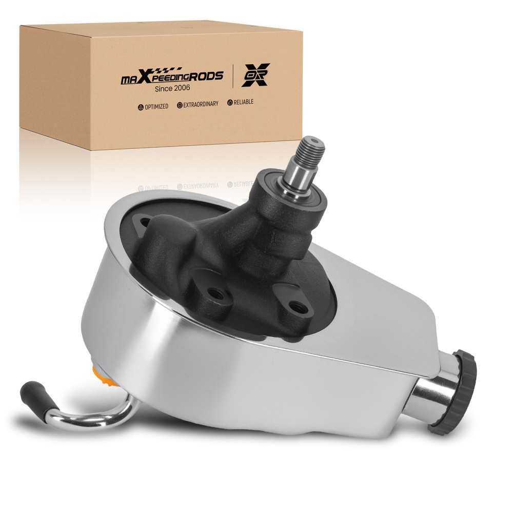 Power Steering Pump compatible for Chevy BBC SBC 350 454 Chrome Saginaw 5/8