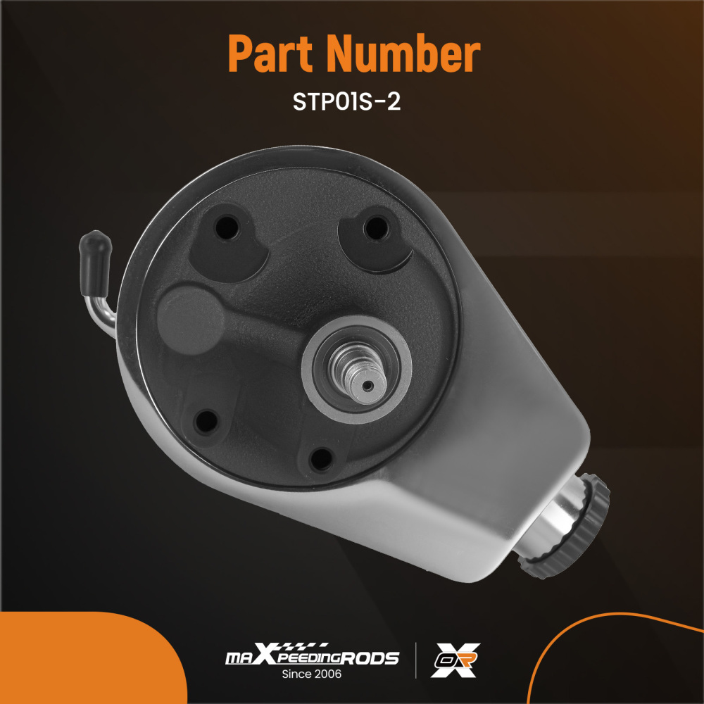 Power Steering Pump compatible for Chevy BBC SBC 350 454 Chrome Saginaw 5/8