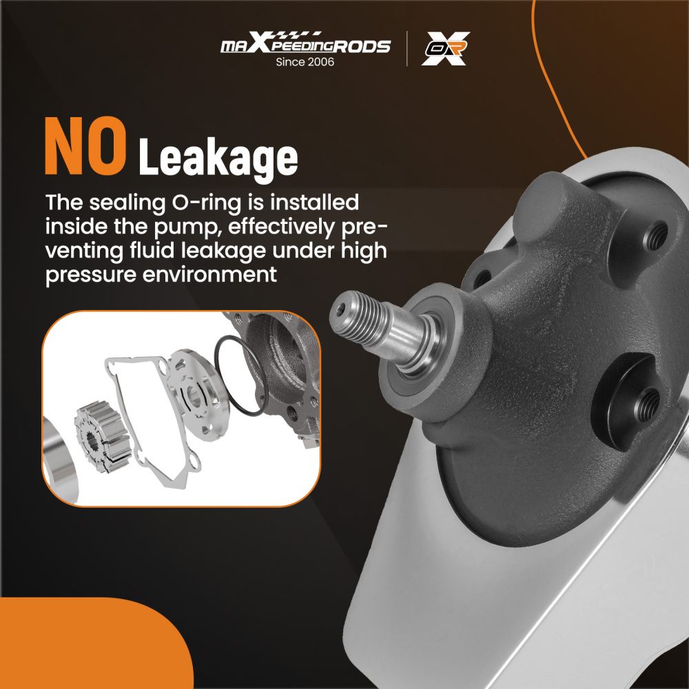 Power Steering Pump compatible for Chevy BBC SBC 350 454 Chrome Saginaw 5/8