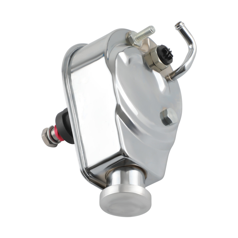 Power Steering Pump compatible for Chevy BBC SBC 350 454 Chrome Saginaw 5/8 Key Way Style