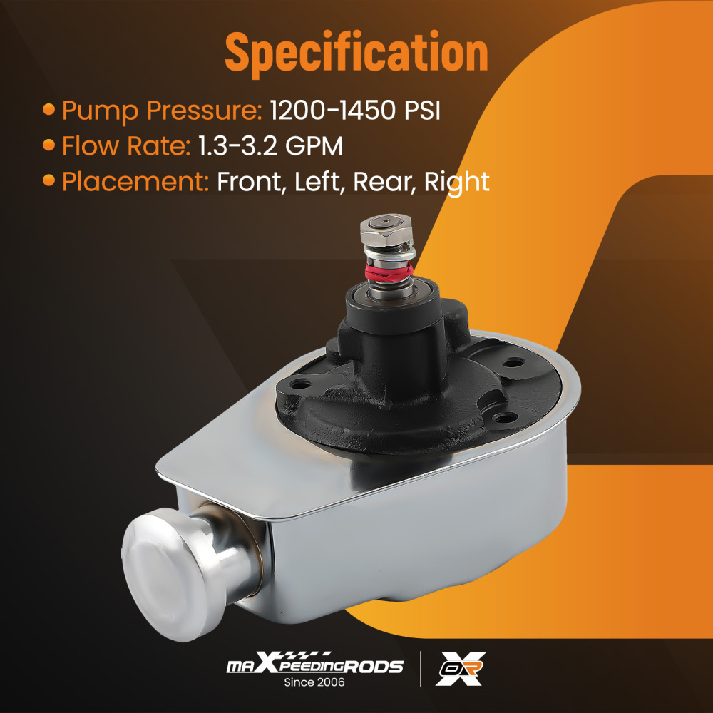 Power Steering Pump compatible for Chevy BBC SBC 350 454 Chrome Saginaw 5/8 Key Way Style