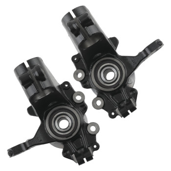 2XFront Wheel Hub Bearing Steering Knuckle Assembly compatible for Ford Focus 2.0L 2012-18