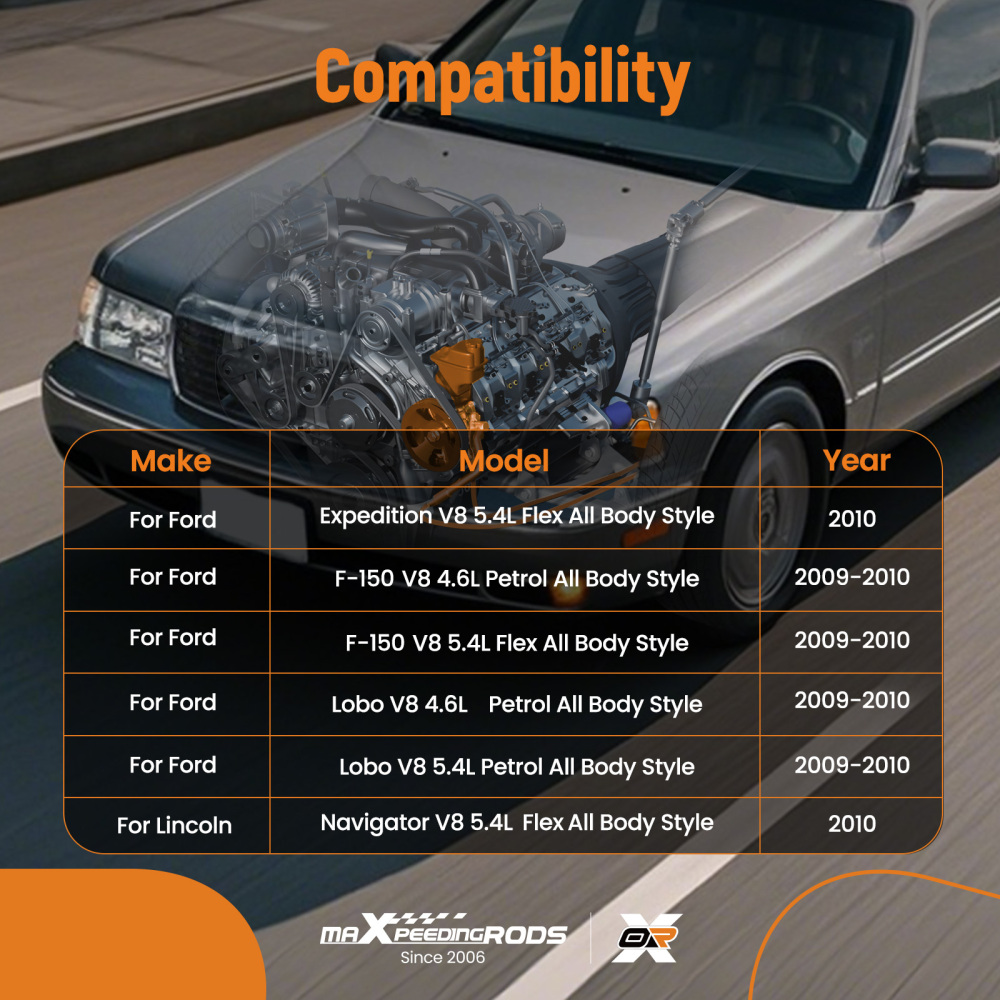 Power Steering Pump compatible for Ford Expedition F-150 Lobo V8 5.4L 4.6L 20-389 09-10