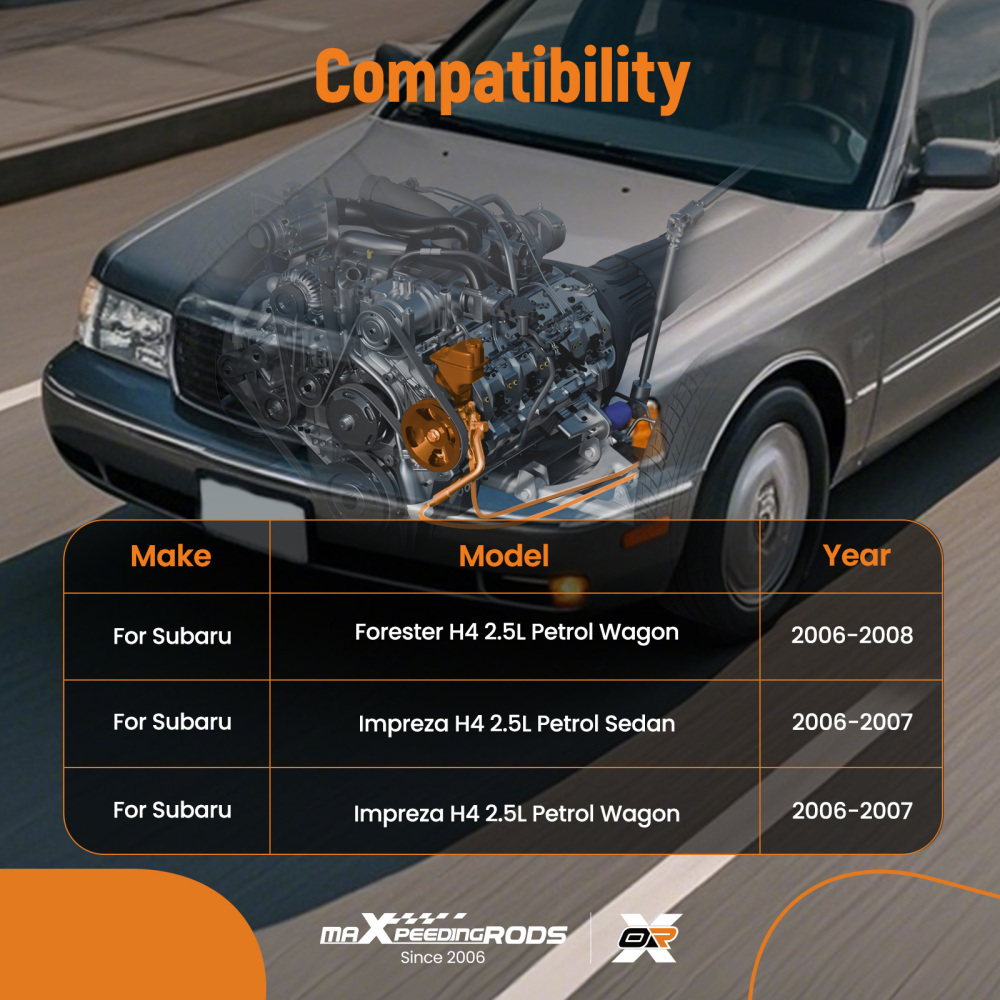 Aluminum Power Steering Pump compatible for Subaru Forester 2006-2008 34430SA0019L