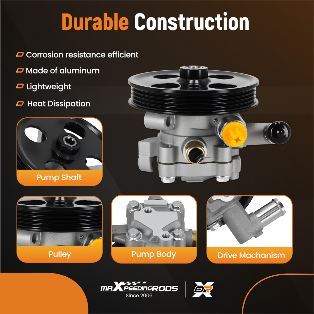 Power Steering Pump compatible for Mazda CX-9 V6 3.5L 3.7L 2007-2015 LF2432650B 21-358