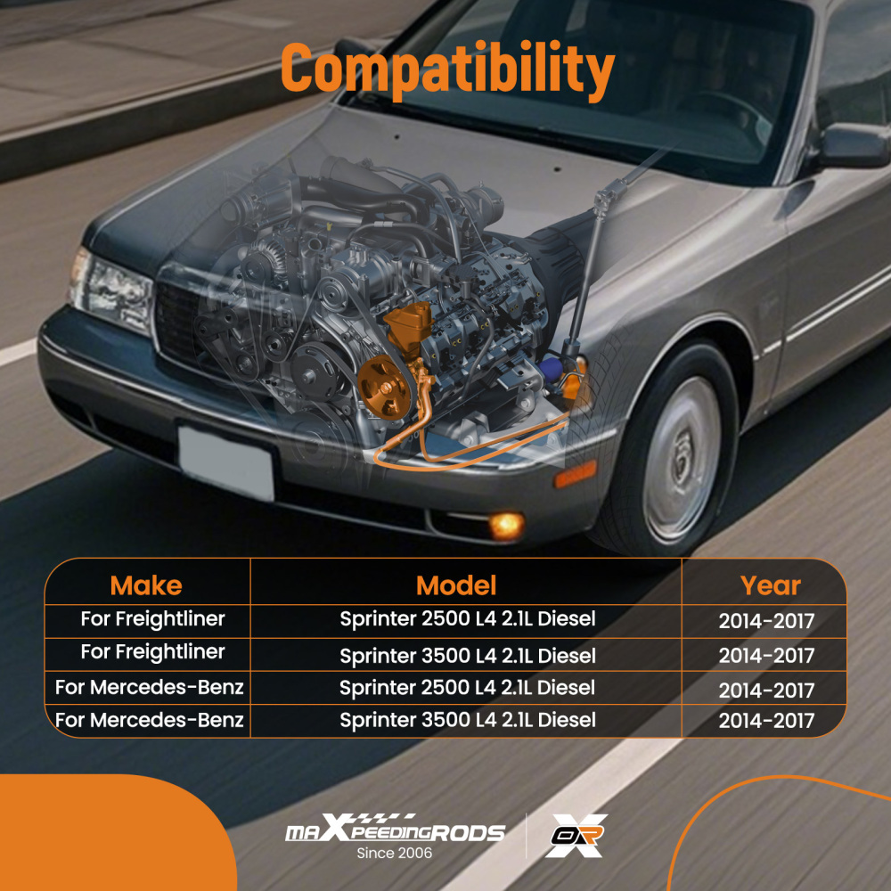 Power steering pump compatible for Mercedes Vito W639 Sprinter W906 Diesel OM651 A0064666601
