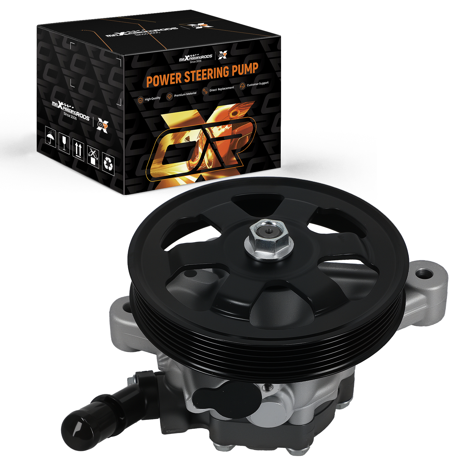Power Steering Pump with Pulley compatible for Honda Pilot 3.5L V6 2012-2015 21-534