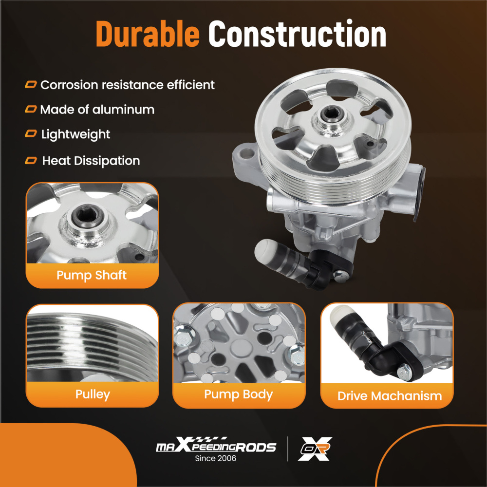 Power Steering Pump compatible for Honda Accord 2.4L L4 K24Z2 DOHC 2008-12 CP2 56100R40305