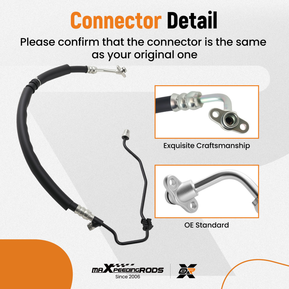 Power Steering Pressure Hose compatible for Honda Civic 1.8L 06-2011 53713-SNA-A06