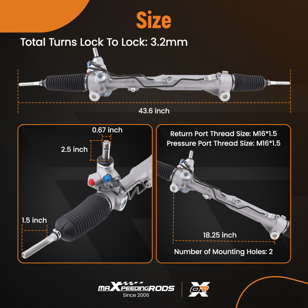 Power Steering Rack compatible for Ford Ranger PX1 2WD/4WD 2011-2015 UC2A-32-110D