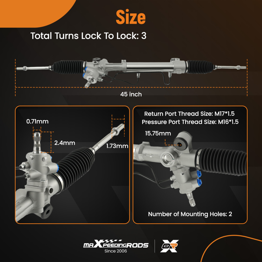 Complete Power Steering RackPinion compatible for Toyota RAV4 2004-2005 2.4L 4420042140