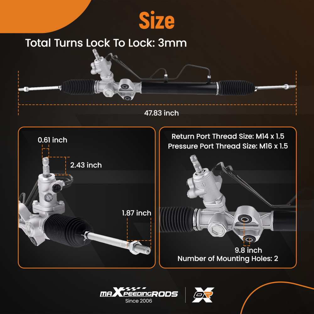 Power Steering Rack Fit For Mitsubishi Delica L400 RHD 1994 onwards MB951487