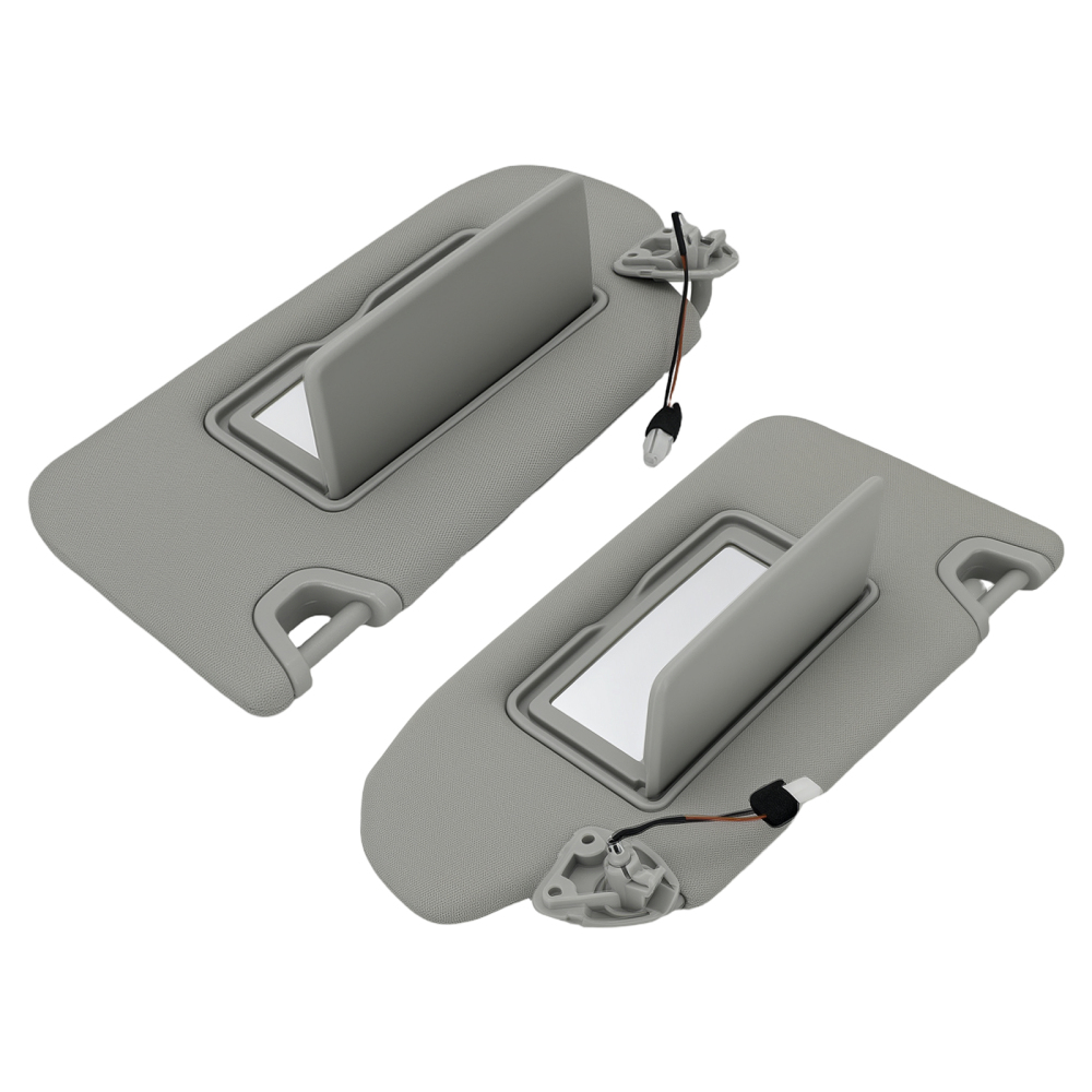 1 Pair W/ Light Beige compatible for Nissan Altima Sun Visor Driver + Passenger  2013-2018