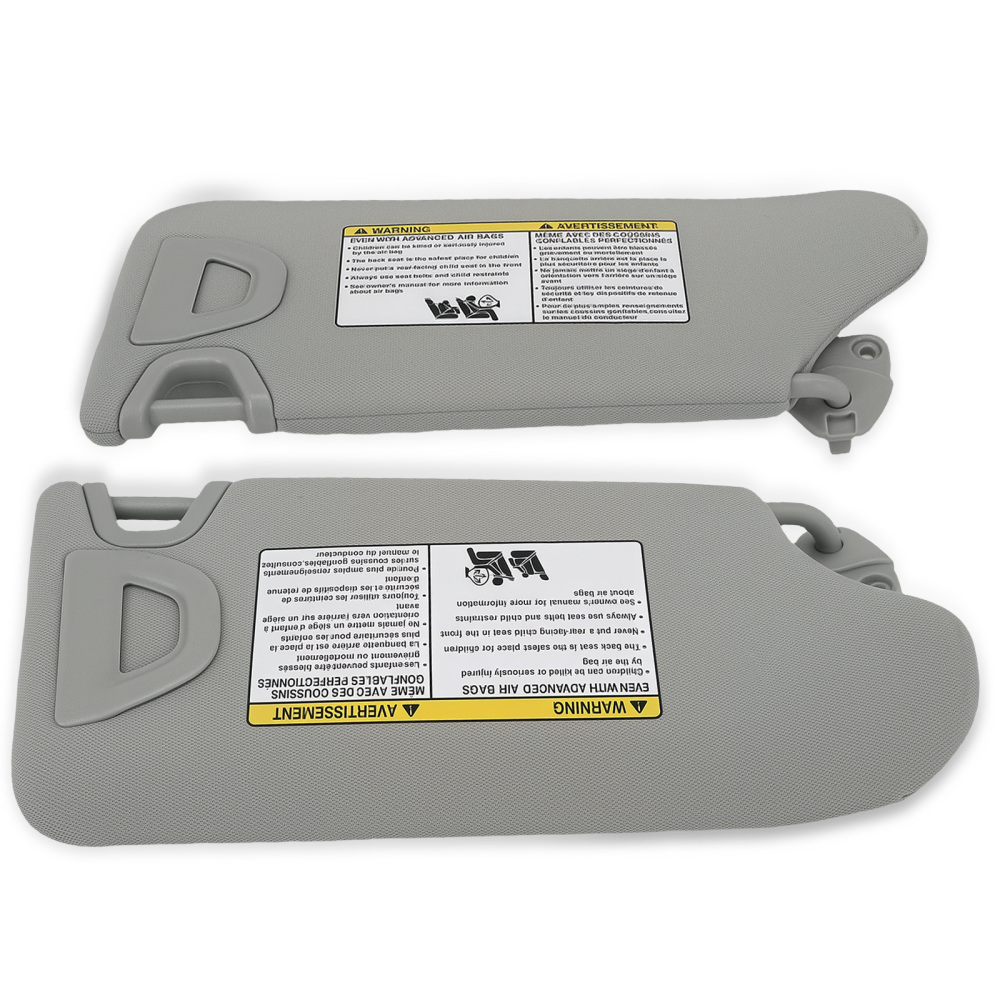 2pcs Sun Visor w/ Mirror Lights compatible for Nissan Altima 13-18 96401-3TA2A Gray@SQ0R