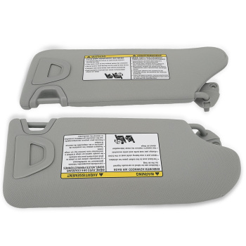 2pcs Sun Visor w/ Mirror Lights compatible for Nissan Altima 13-18 96401-3TA2A Gray@SQ0R