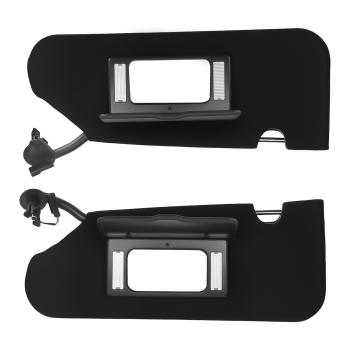 Black L+R Sun Visor compatible for Chevrolet Corvette C5 2005-2013 23142243 23142245 Set