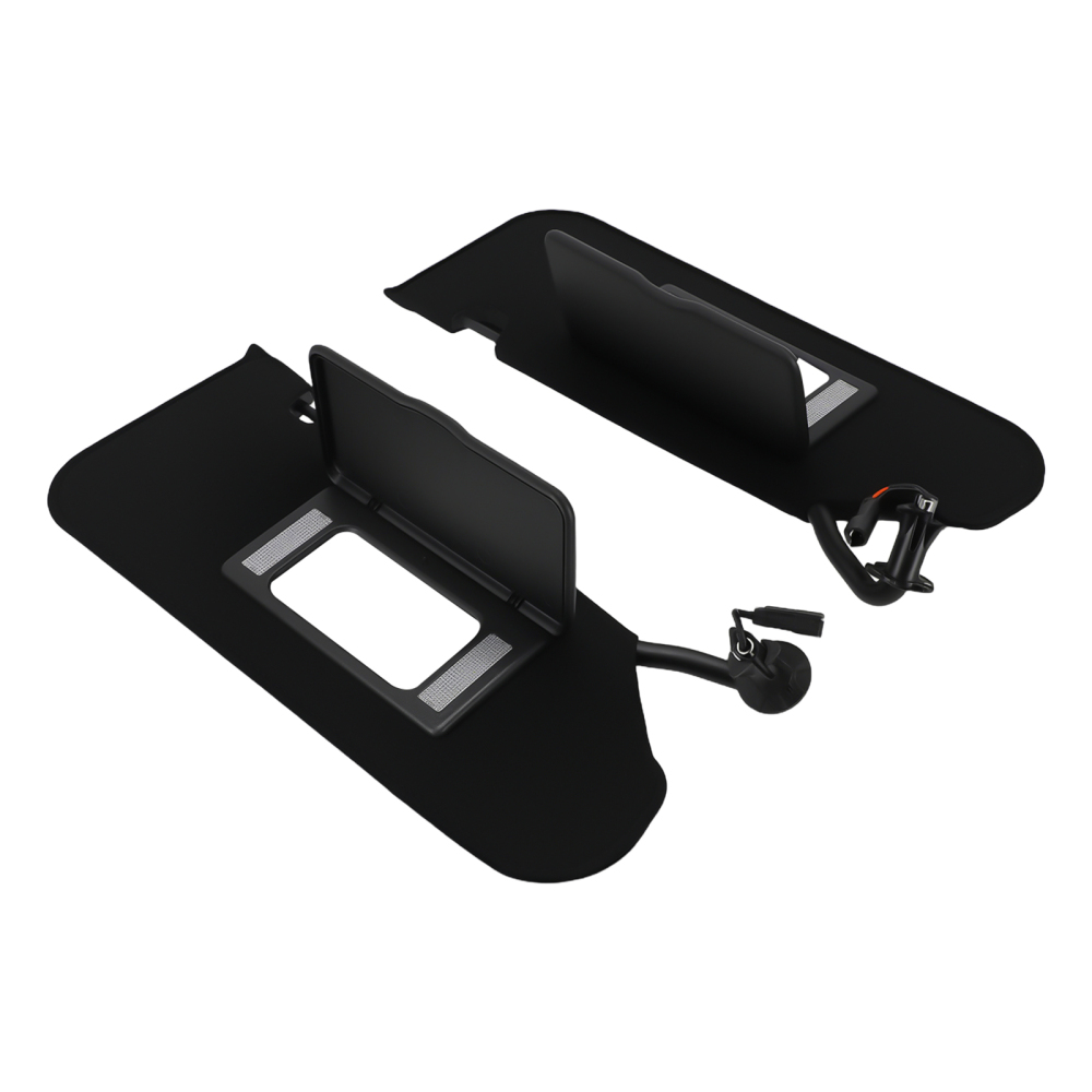 Black L+R Sun Visor compatible for Chevrolet Corvette C5 2005-2013 23142243 23142245 Set