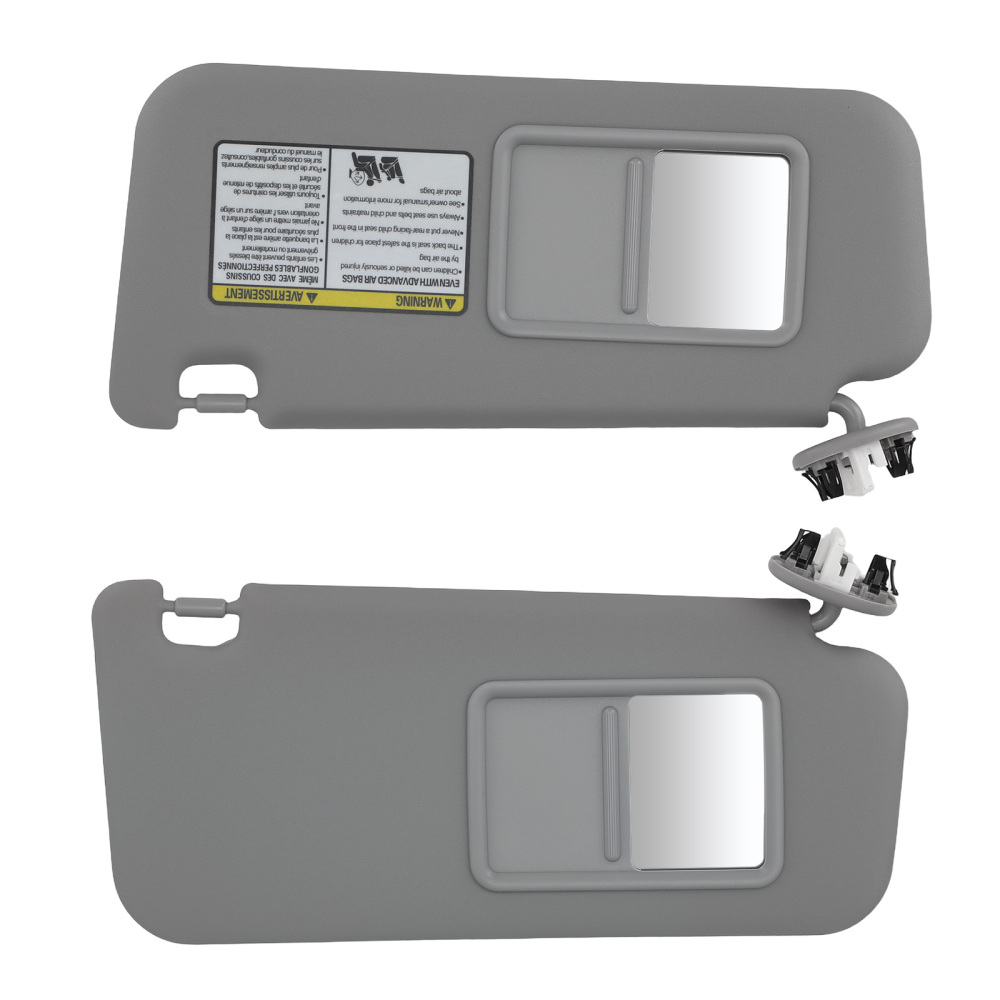 1 Pair Gray Sun Visor Left & Right compatible for TOYOTA RAV4 2006-2013 LH RH 7432042501B2