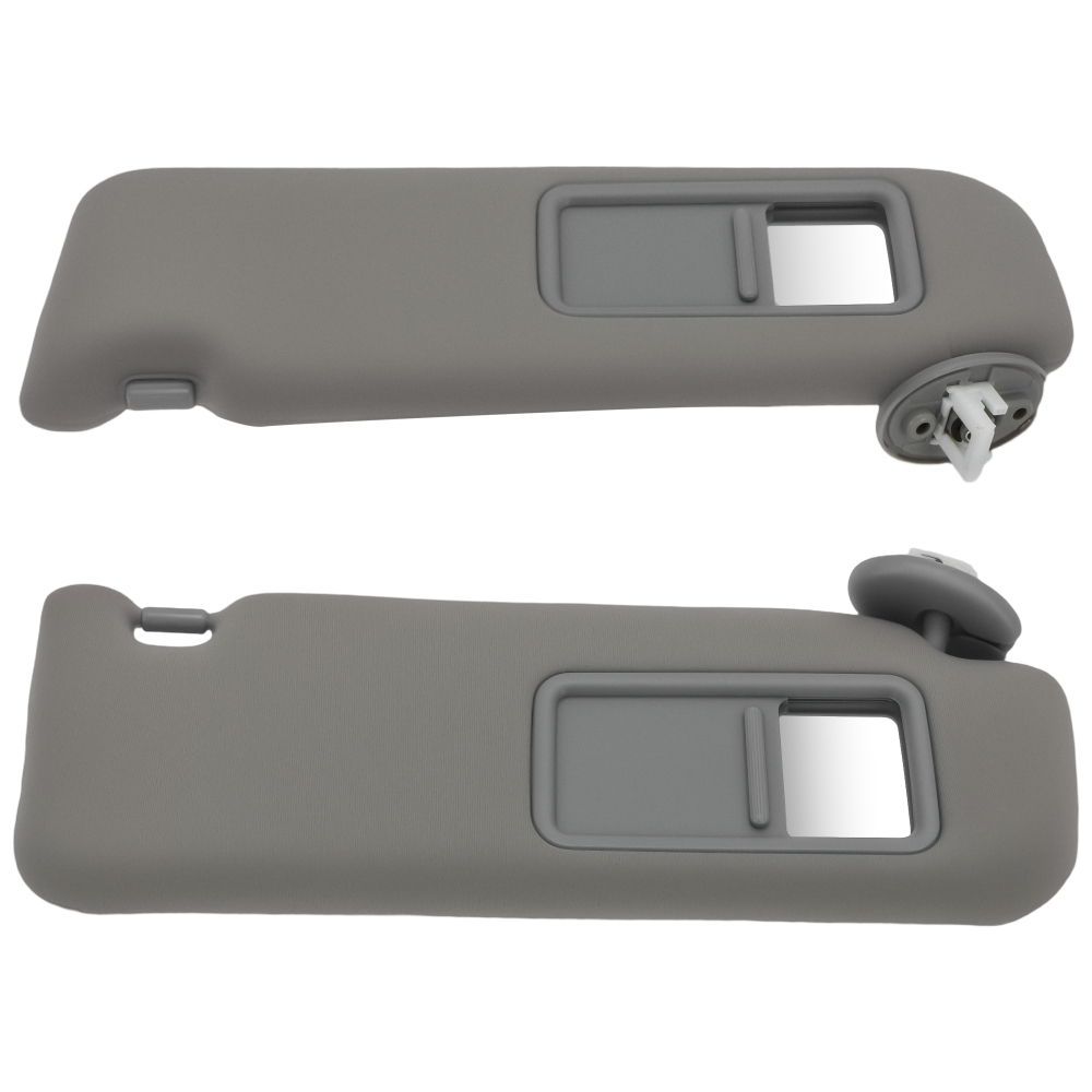 Driver + Passenger Sun Visor compatible for Toyota Camry 12-17 74310-06590-B1 Gray
