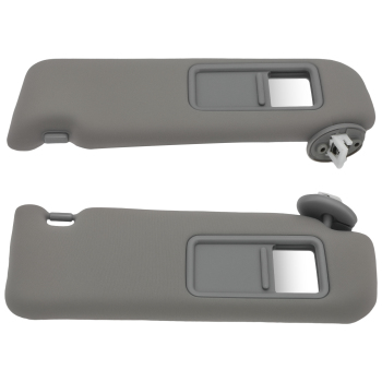 Driver + Passenger Sun Visor compatible for Toyota Camry 12-17 74310-06590-B1 Gray