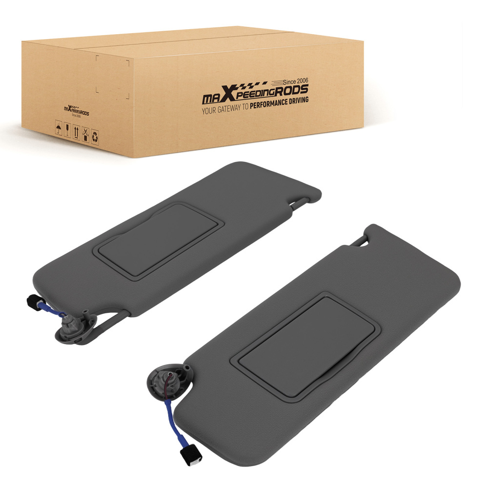 Front Gray Sun Visor compatible for Honda Pilot 2017-2021 Ridgeline Left Right Side