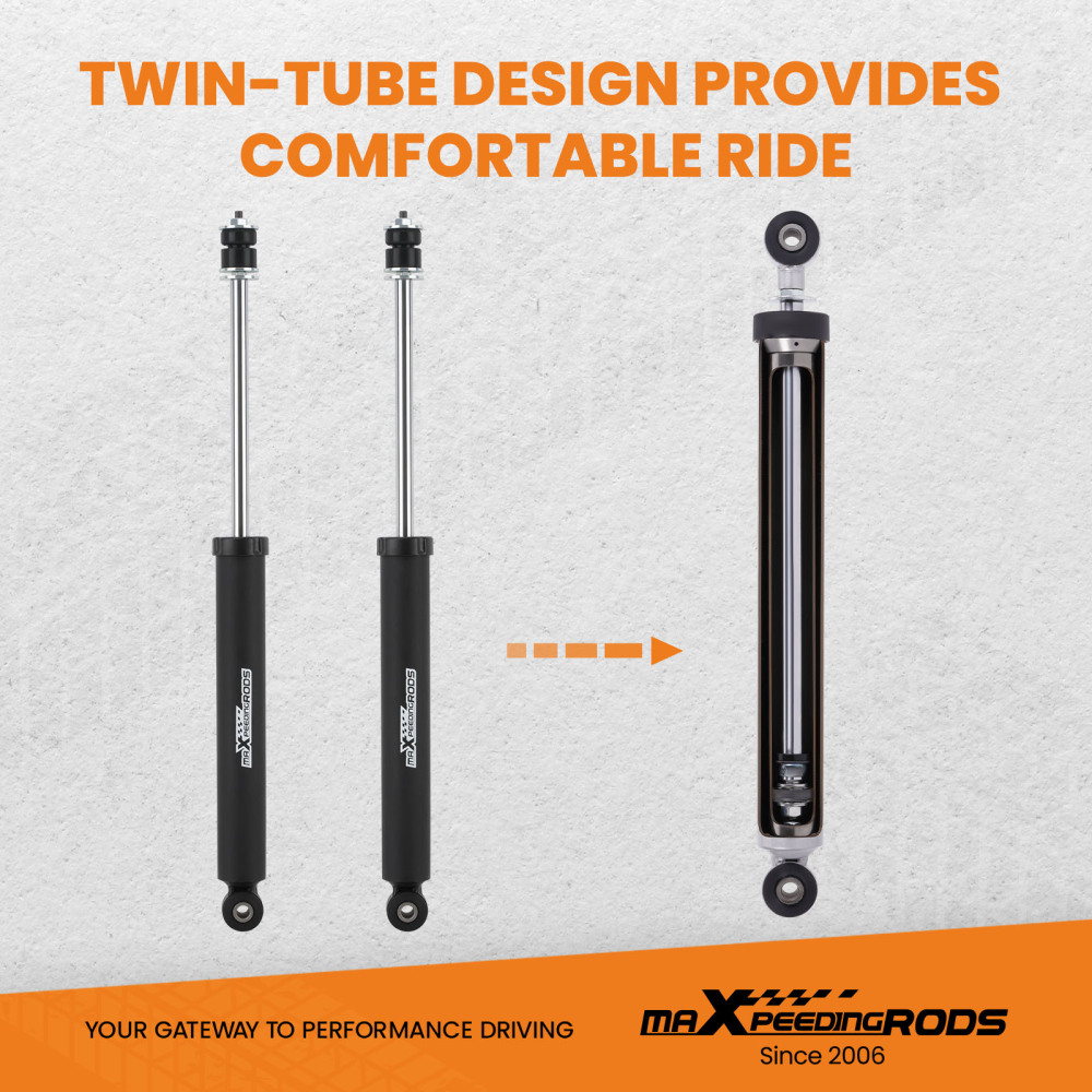 maXpeedingrods Front Shock Absorbers compatible for Jeep Wrangler JK 07-18 Lifted 0.5-2.5