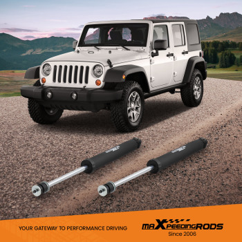4pcs Front and Rear Shock Absorber compatible for Jeep Wrangler JK 2007-18 Fit 1-3 Lift