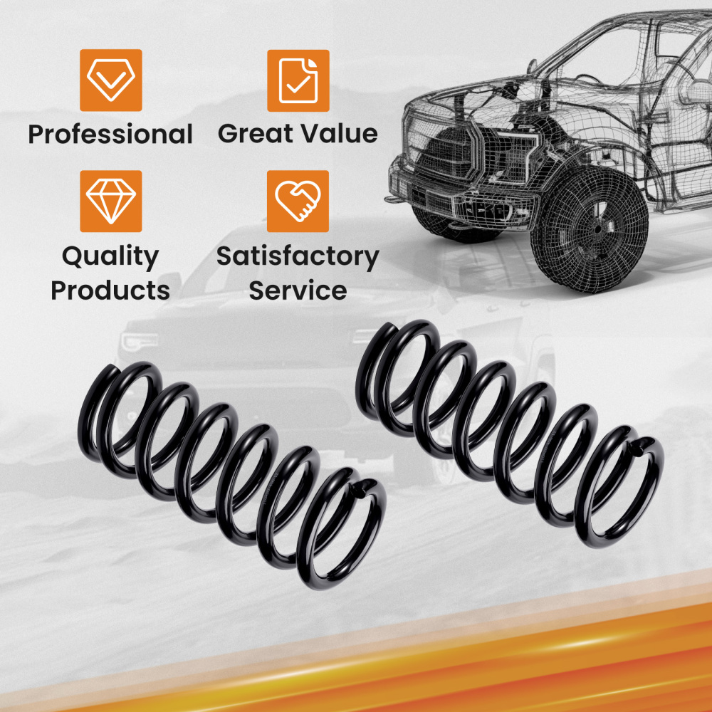 2 Front Lowering Coil Springs Drop Kit compatible for Chevrolet Silverado 1500 1999-2007