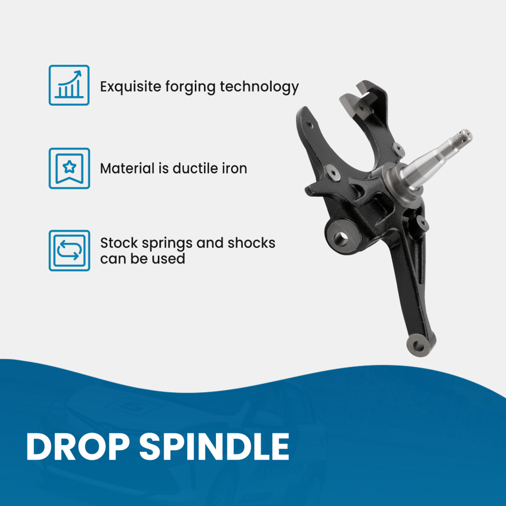 5 / 4 Drop Lowering Kit w/ Spindles compatible for Chevrolet S10 compatible for GMC S15 V6 2WD 1982-2004