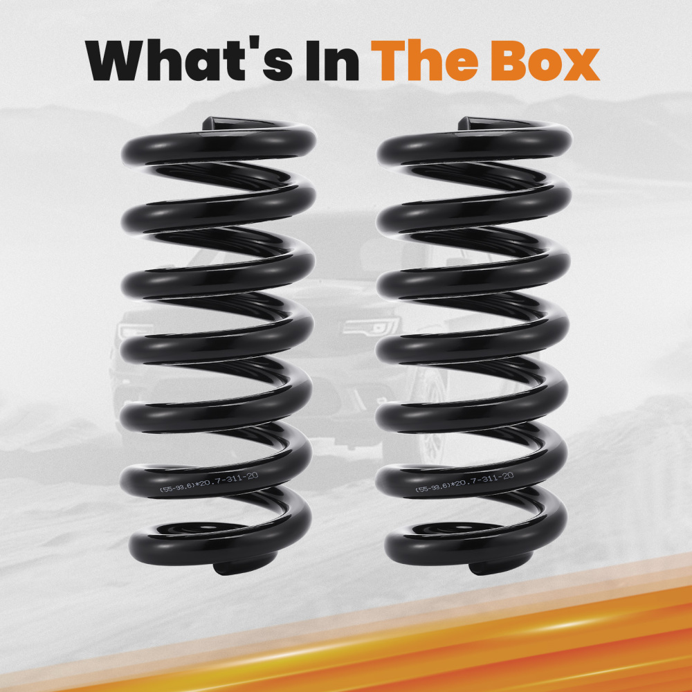 2 Front Lowering Coil Springs Drop Kit compatible for Chevy C10 compatible for GMC C15 2WD 1963-1987