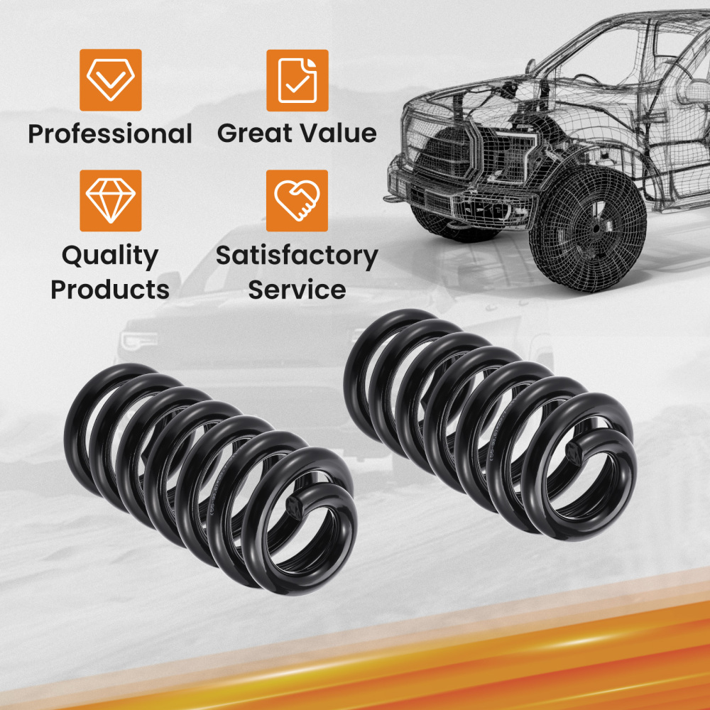 2 Front Lowering Coil Springs Drop Kit compatible for Chevy C10 compatible for GMC C15 2WD 1963-1987