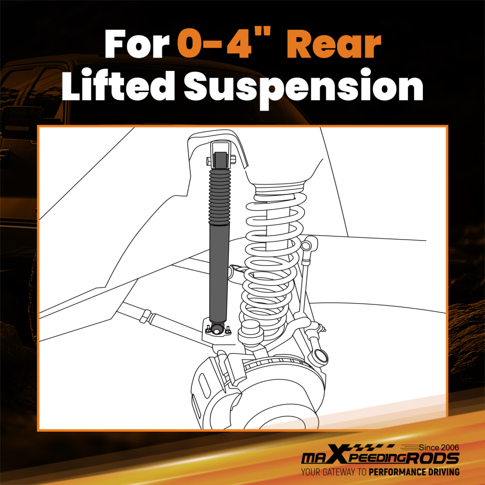 Rear Shock Absorbers compatible for GMC Sierra Chevy Silverado 1500 2007-2022 0-4
