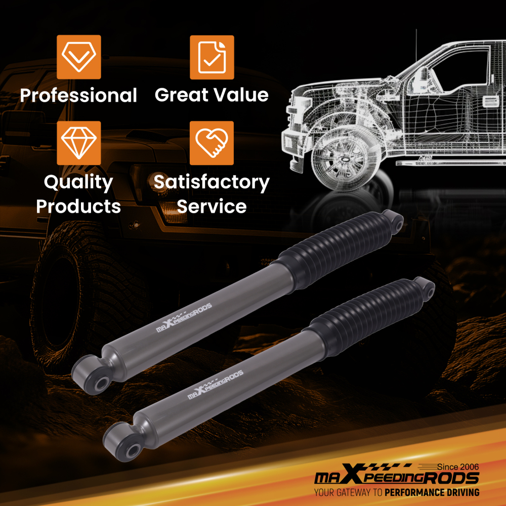 Rear Shock Absorbers compatible for GMC Sierra Chevy Silverado 1500 2007-2022 0-4