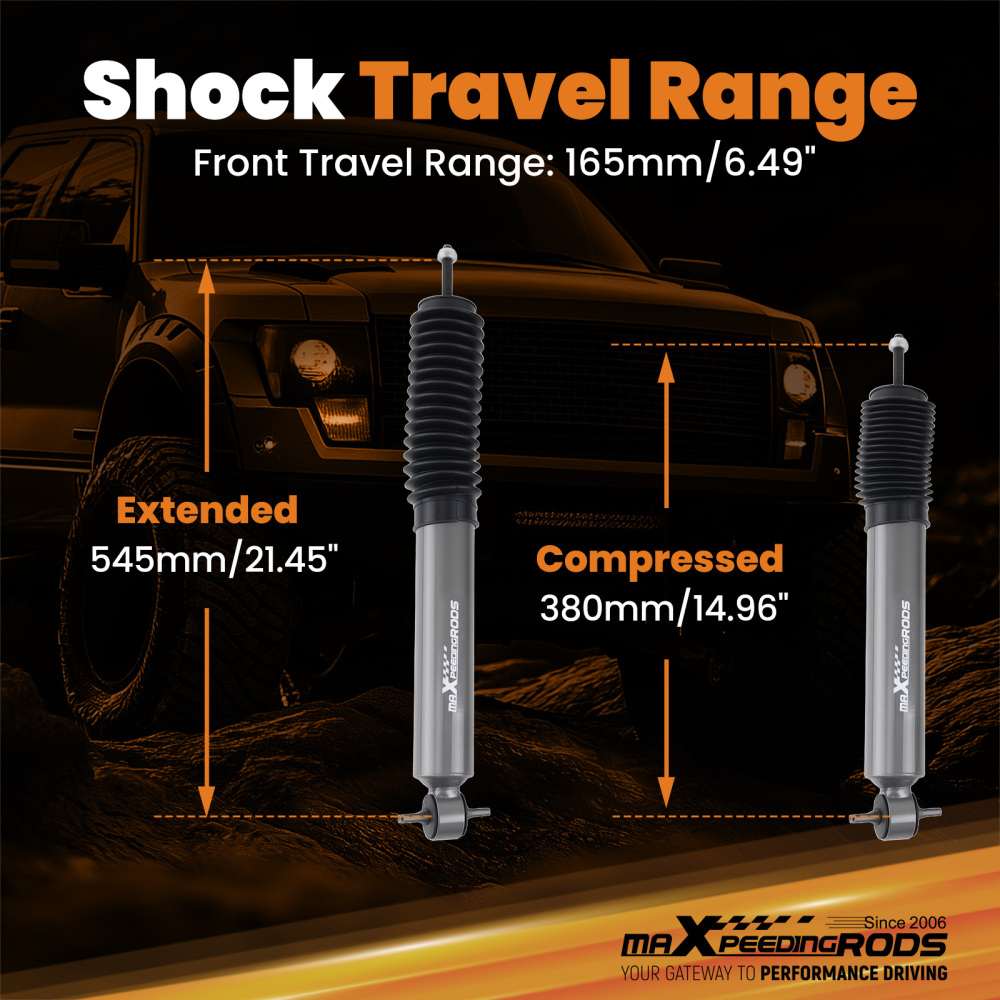2.5-4in Front Shocks Absorbers compatible for Chevrolet Silverado 1500 2WD 1999-2006