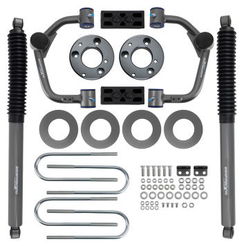 FrontRear 3 G1 Lift Shock Kit w/Control Arms compatible for Ford F-150 4WD 2021-2024